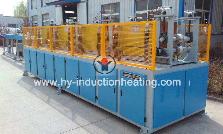Induction bar heater for steel ball rolling