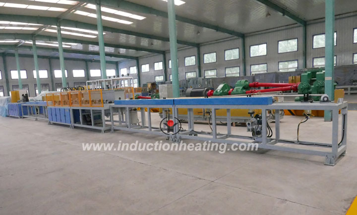 Steel pipe induction heat treatment line