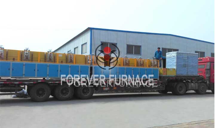 Steel ball hot rolling induction furnace