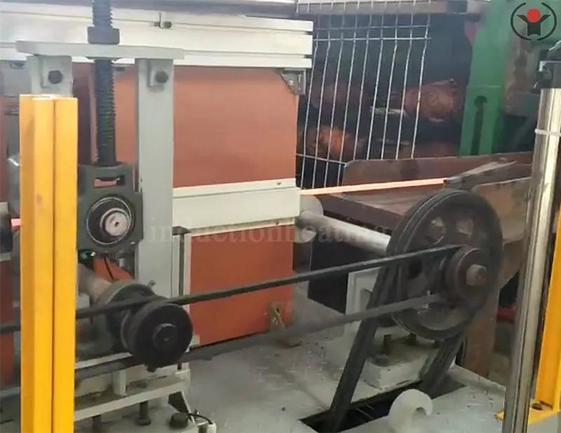 Thread rod induction hardening and tempering machine