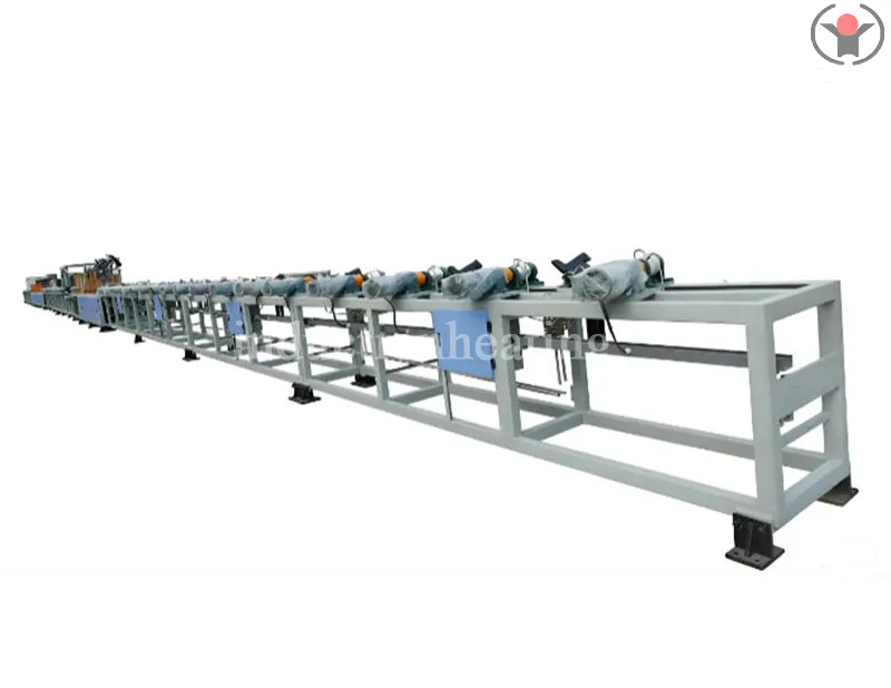 Deformed bar induction heat treatment line