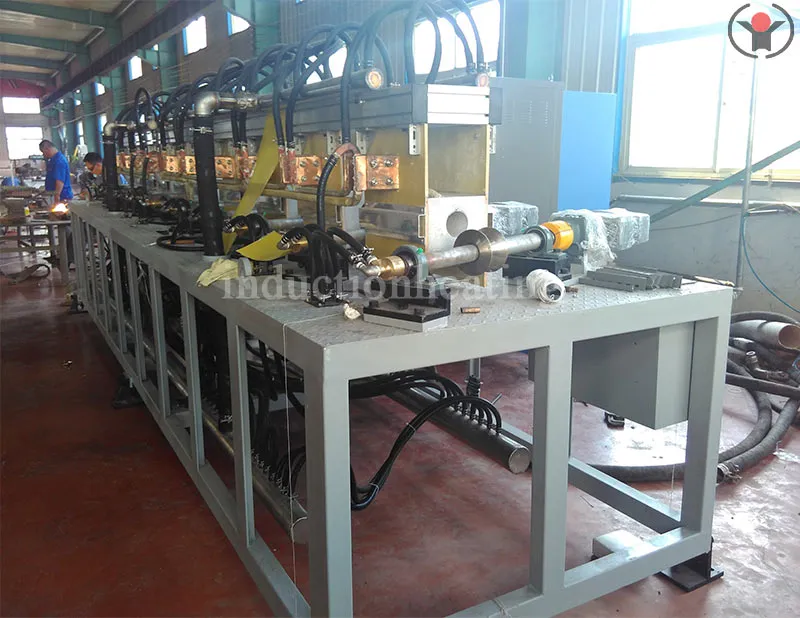 Deformed bar induction heat treatment equippment