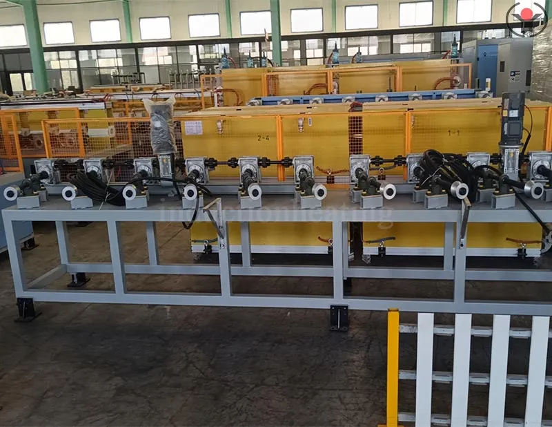 Rod induction quenching and tempering machine