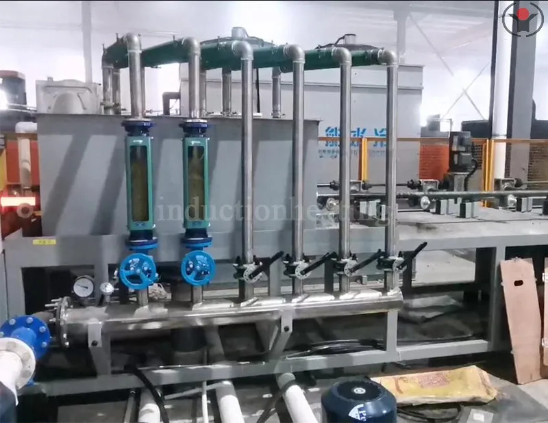 Round bar induction hardening and tempering system