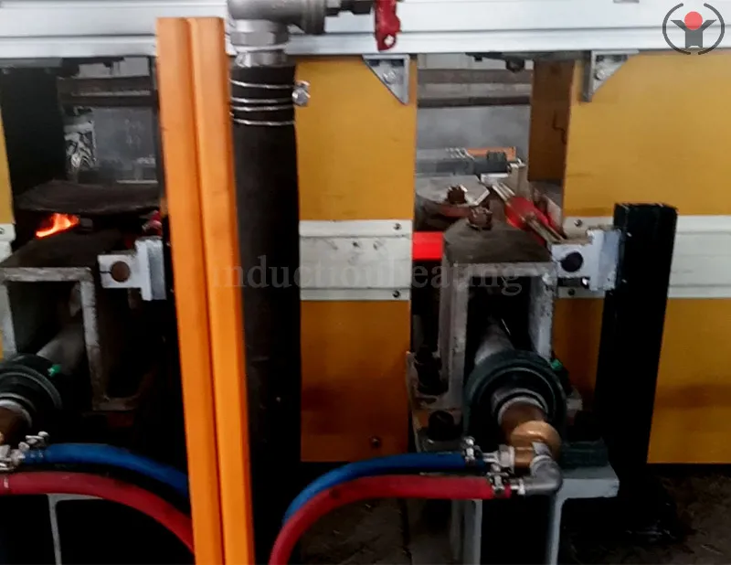 Steel plate induction hardening furnace