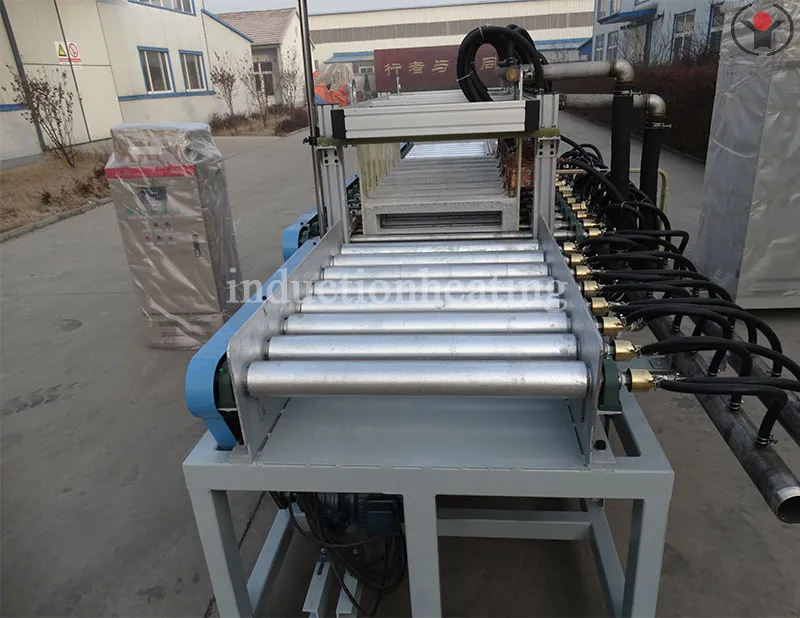 Knife blade plate induction hardening system