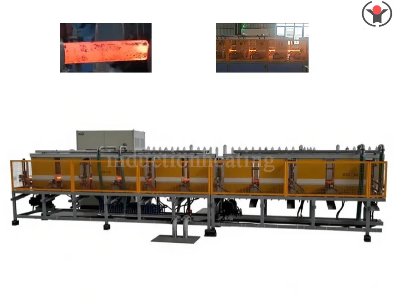 Grinding bar induction quenching production line