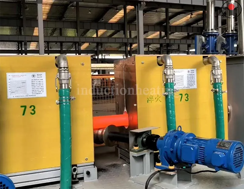 Thick walled steel pipe quenching production line