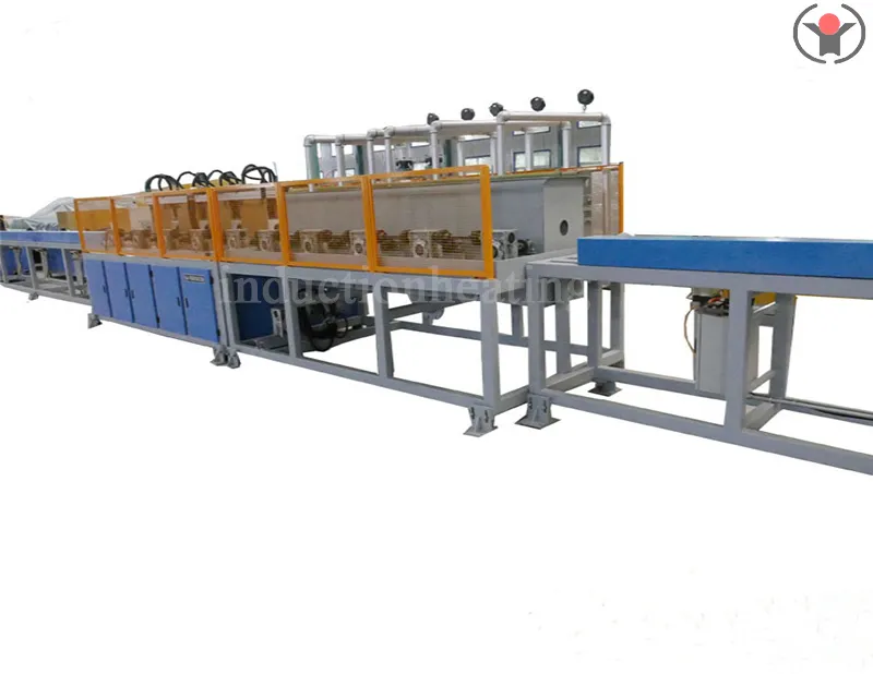 Induction heating quenching furnace for pipes