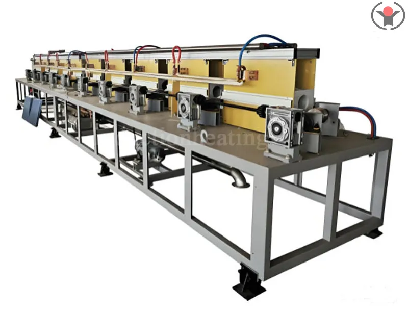 Surface heat treatment production line for large steel bar