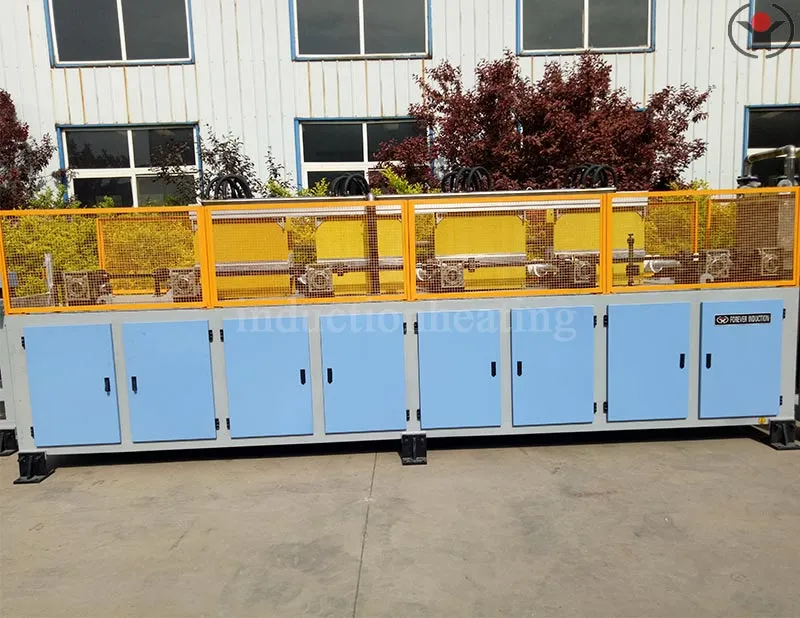 Surface heat treatment production line for large steel bars