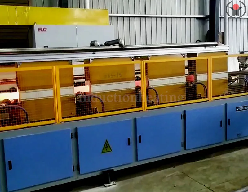 Induction heat treatment production line for round steel bars