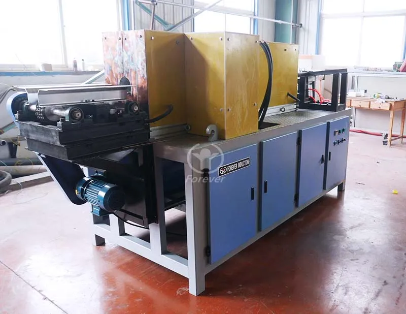 Short aluminum rod induction heating furnace