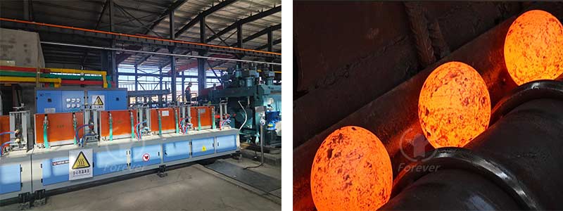 Steel ball hot rolling induction heating equipment