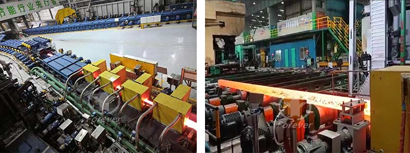 Automatic feeding steel billet induction heating process