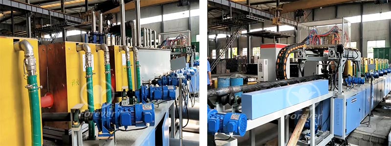 Oil drill pipe induction hardening and tempering furnace