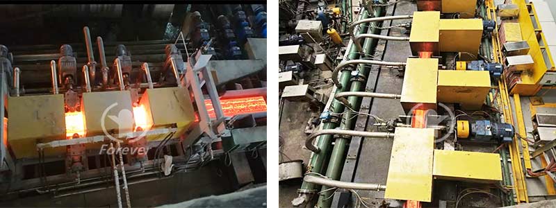 Induction heating equipment for hot rolling of steel billets