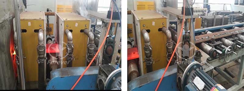 Steel plate induction heating furnace