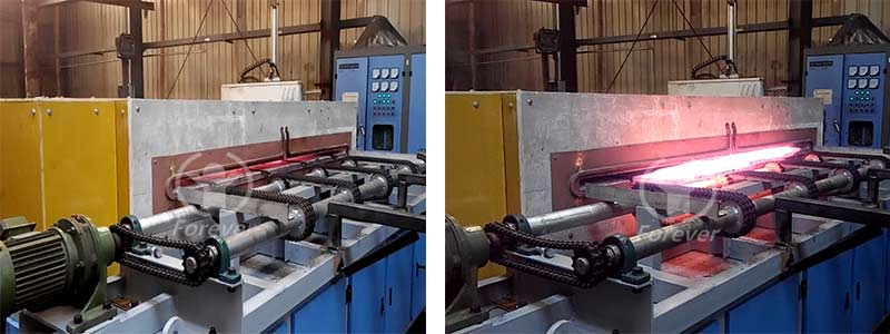 Plate heating production line