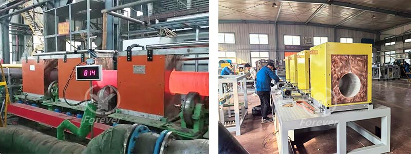 Steel pipe heat treatment production line