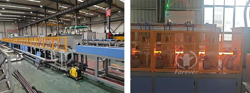 Steel bar heat treatment and quenching production line