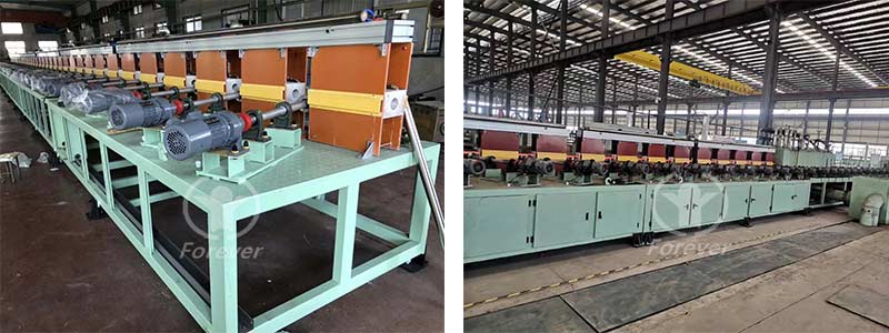 Induction heat treatment production line for round steel bars