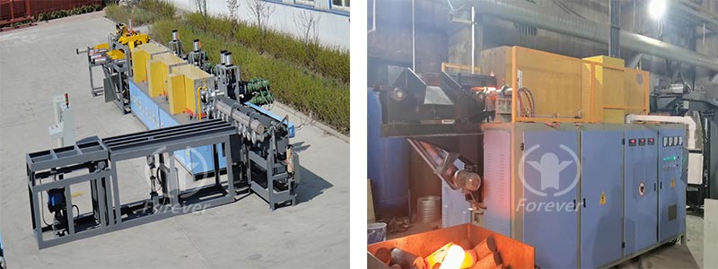 One to three high-power induction heating furnaces