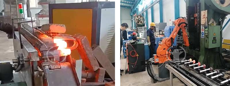 Aluminum rod induction heating furnace