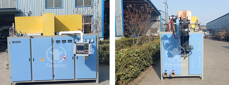 Short aluminum rod induction heating furnace