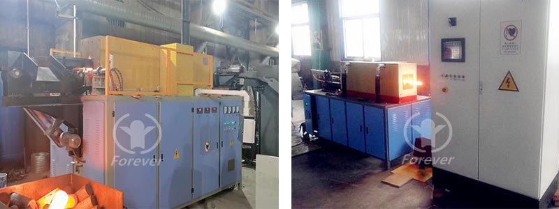 Automatic feeding medium frequency forging heating furnace