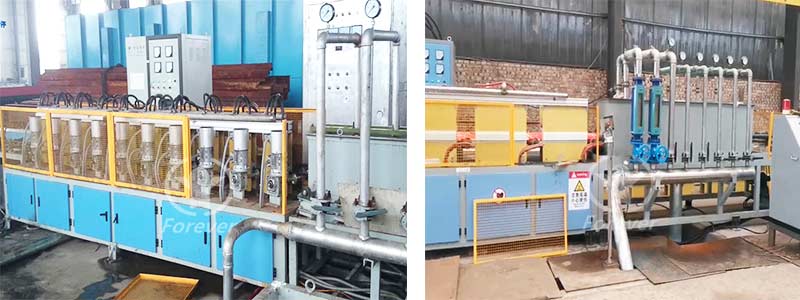 Long axis quenching heat treatment equipment