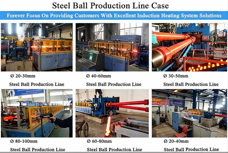 Grinding ball heat treatment line
