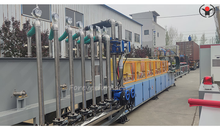 Oil pipeline indution heat treatment production line