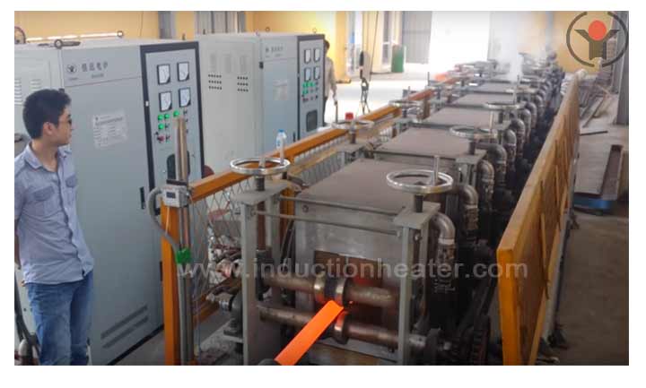 Round steel bar hardening and tempering production line