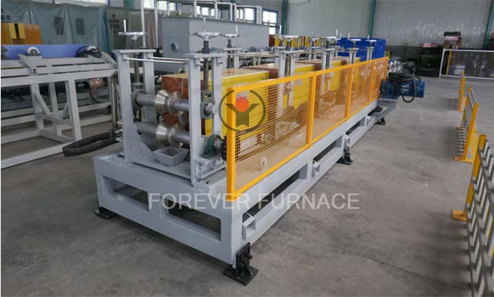 Billet continuous casting and rolling production line