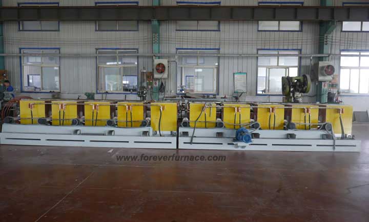 Steel billets induction reheating production line