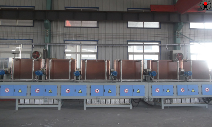 Continuous steel billet induction heating furnace